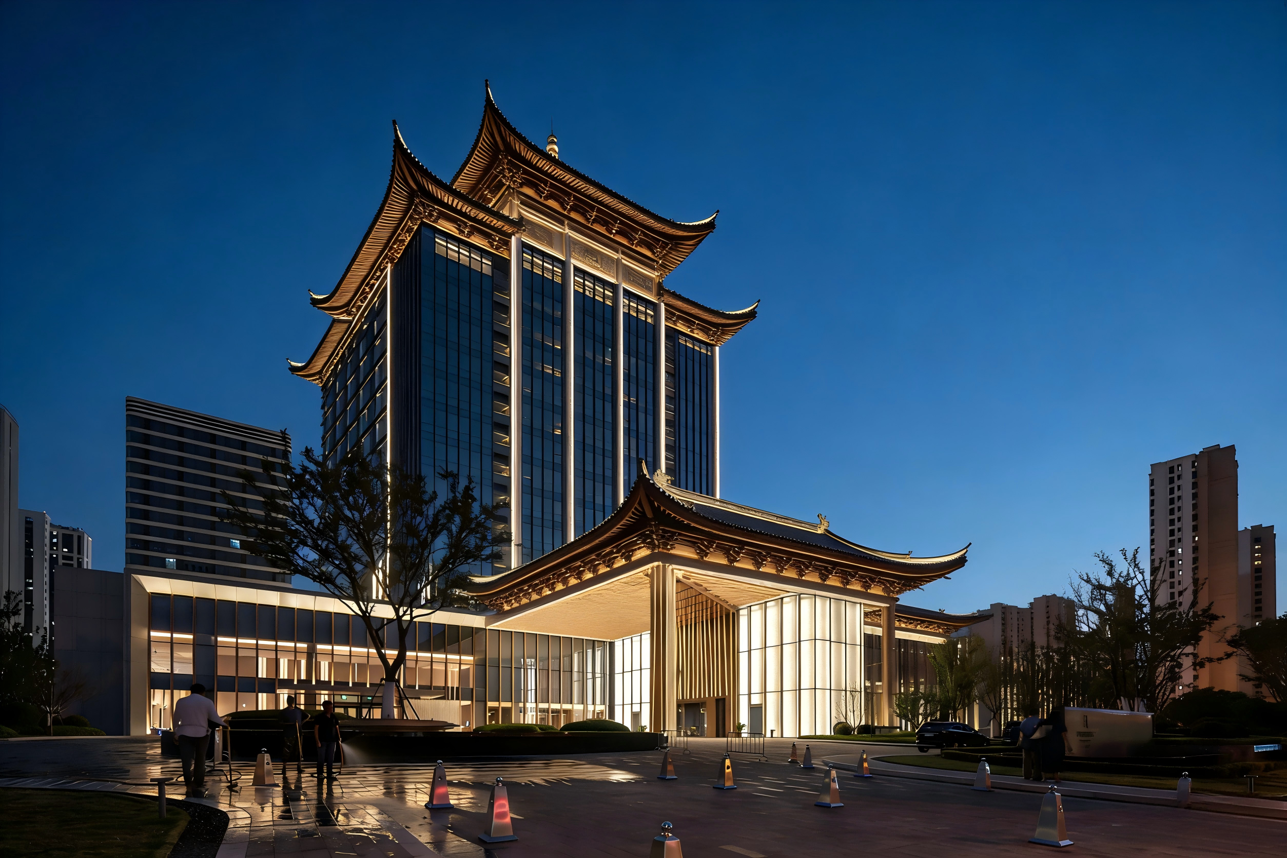 宾至如归酒店亮化 金博安3000K暖光洗墙灯