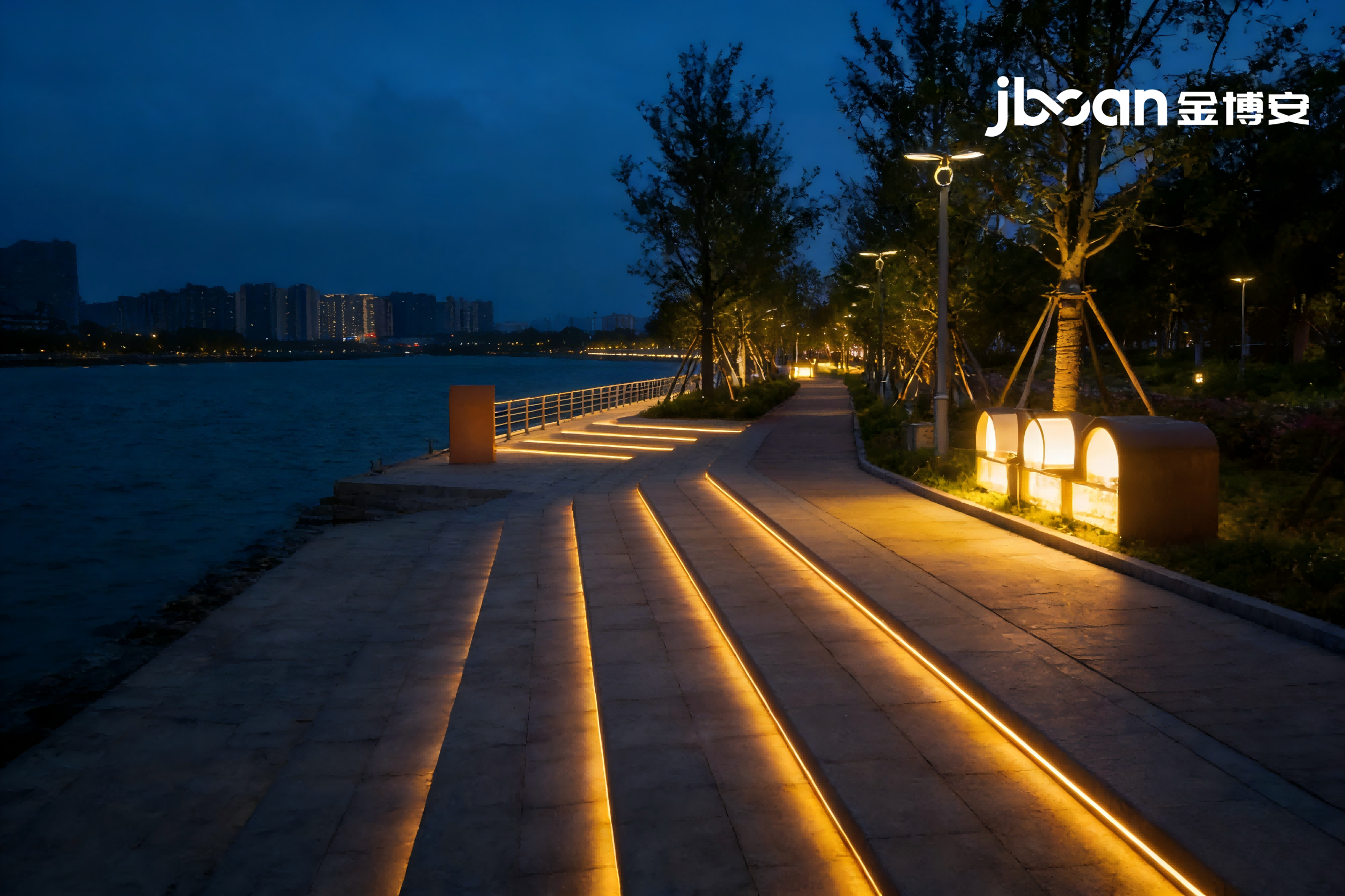 JBOAN金博安柔性LED霓虹灯 3000K暖光点亮苏州河夜间漫步生活