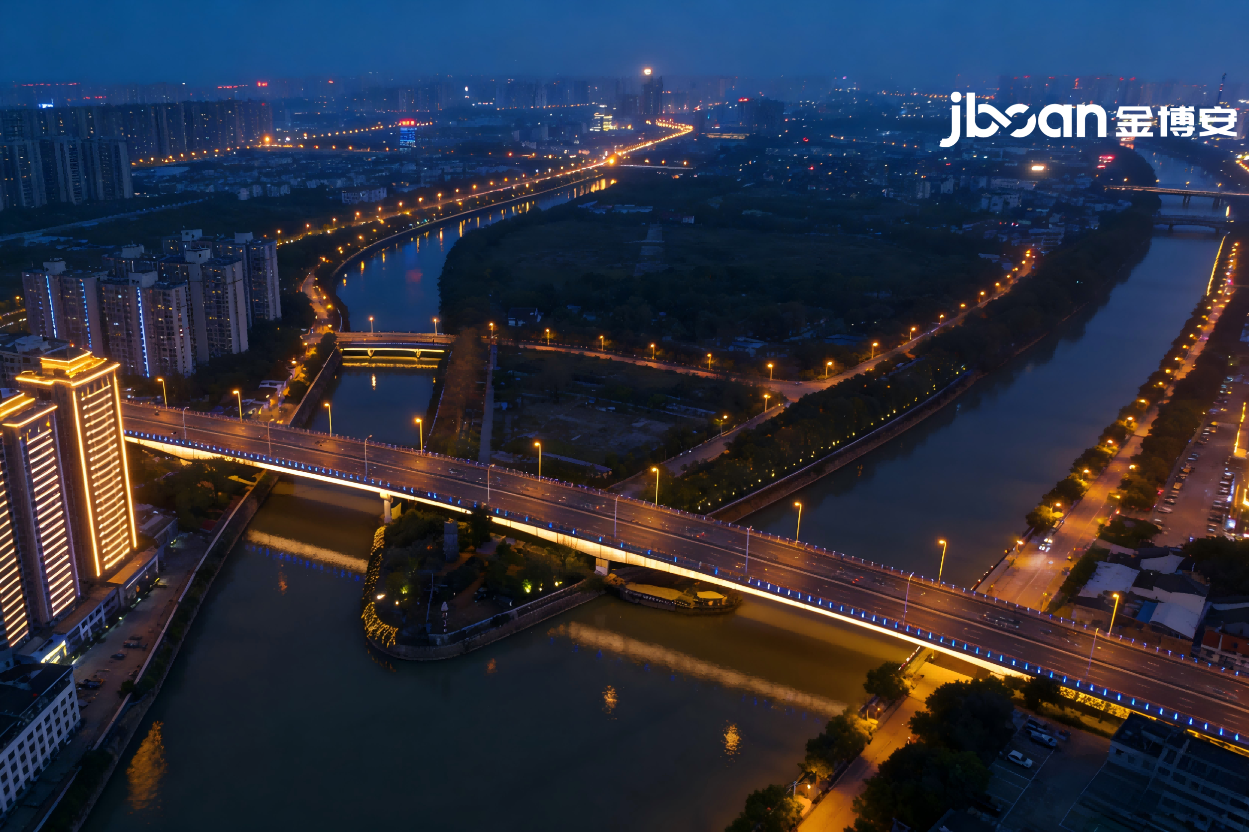 LED洗墙灯 点亮运河两岸绿道桥梁夜景