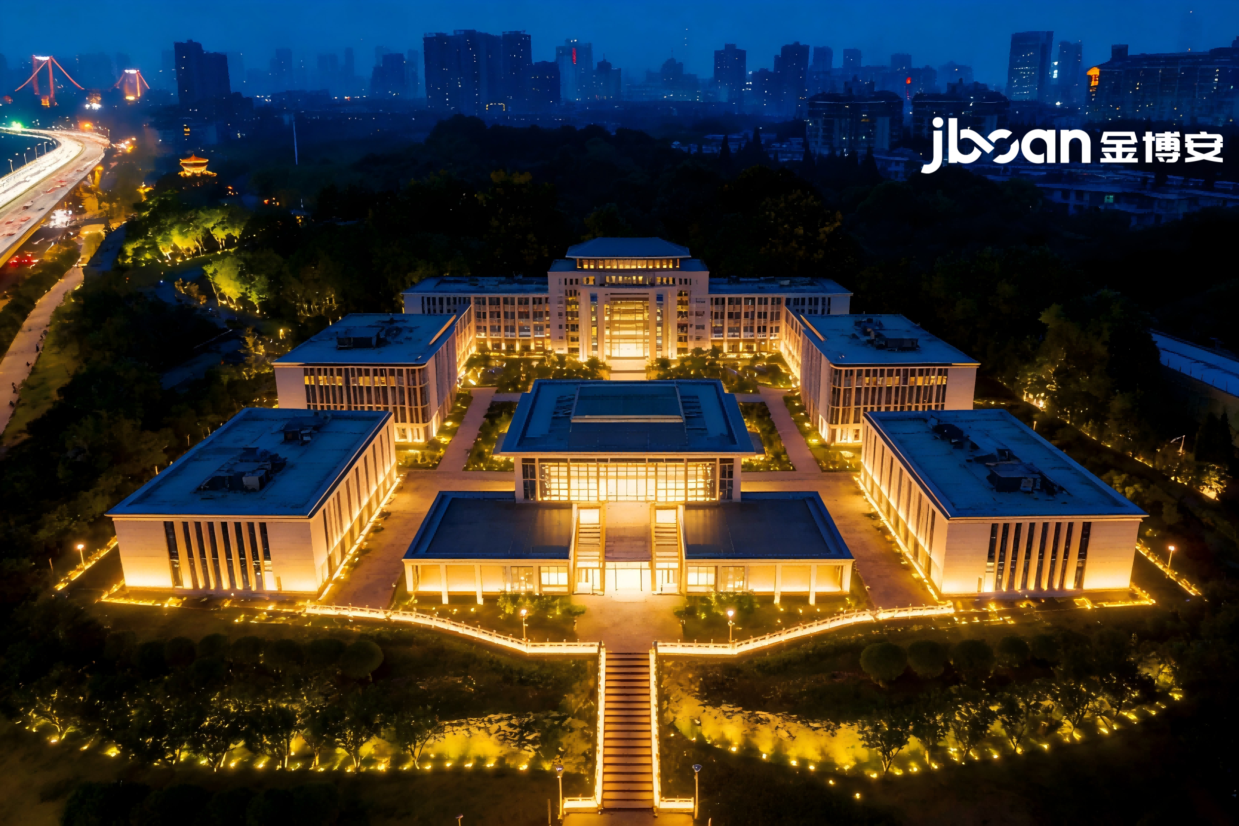 金博安柔性LED洗墙灯照亮会议大楼