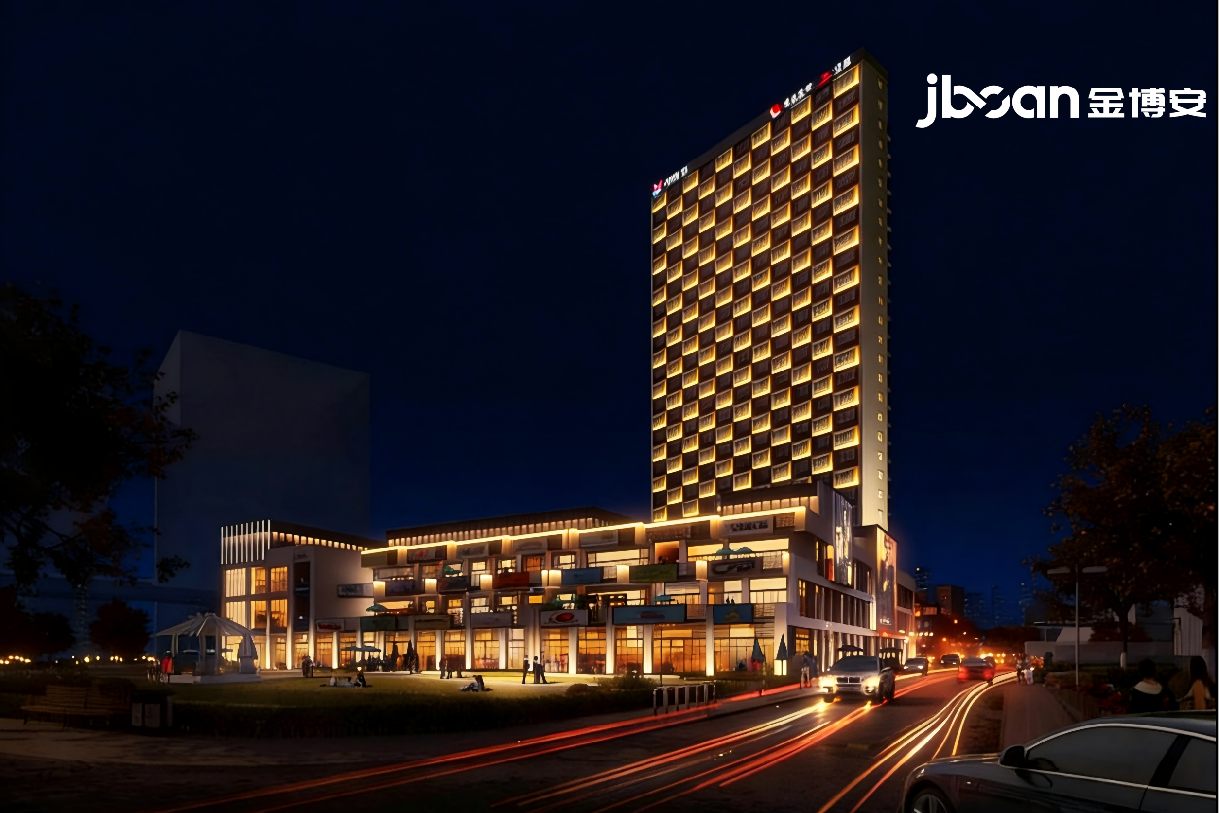 JBOAN金博安点亮成都百维广场夜景