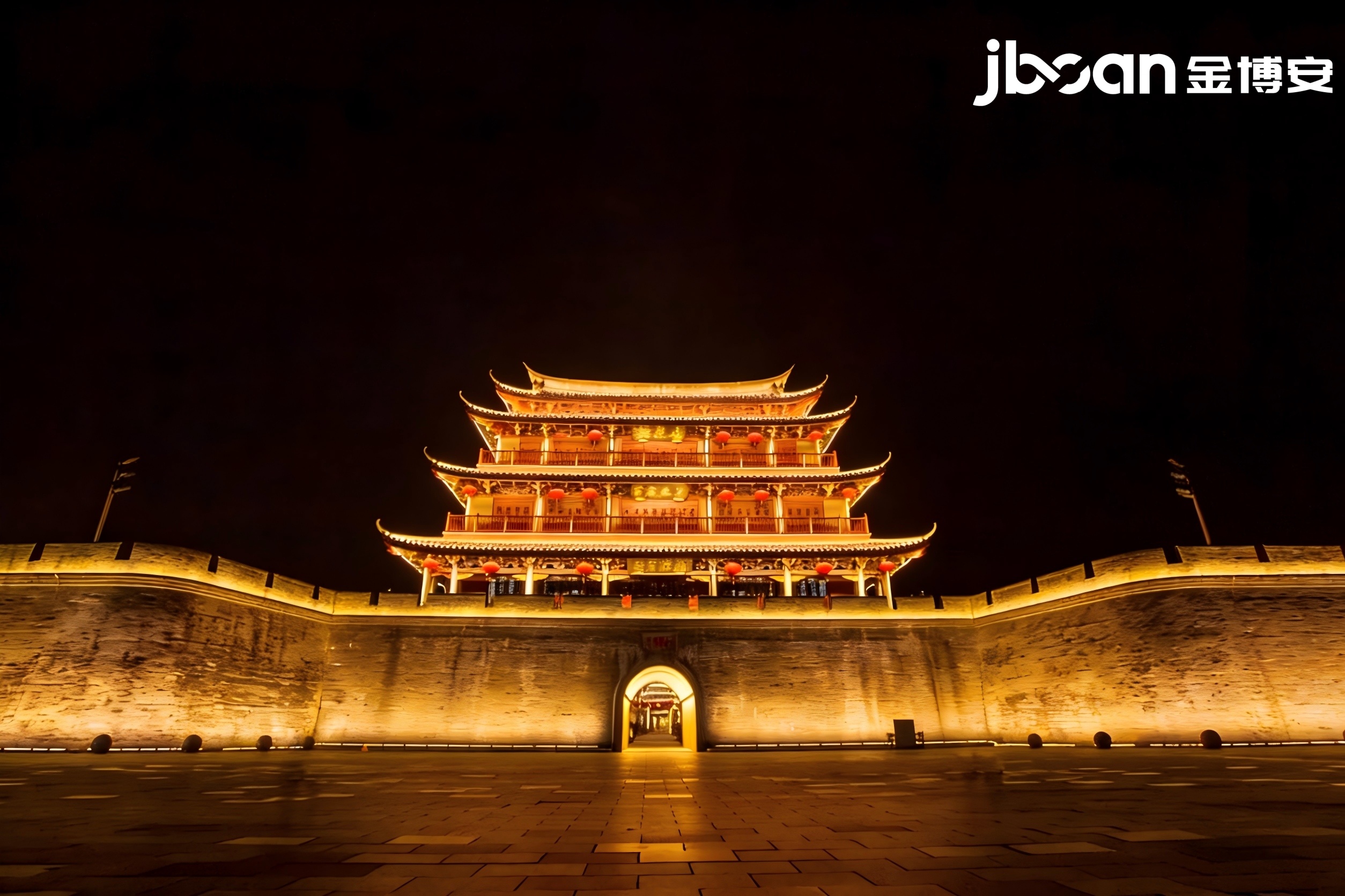 暖光筑潮魂，灯耀古城墙｜JBOAN金博安焕亮潮州牌坊街城楼夜景