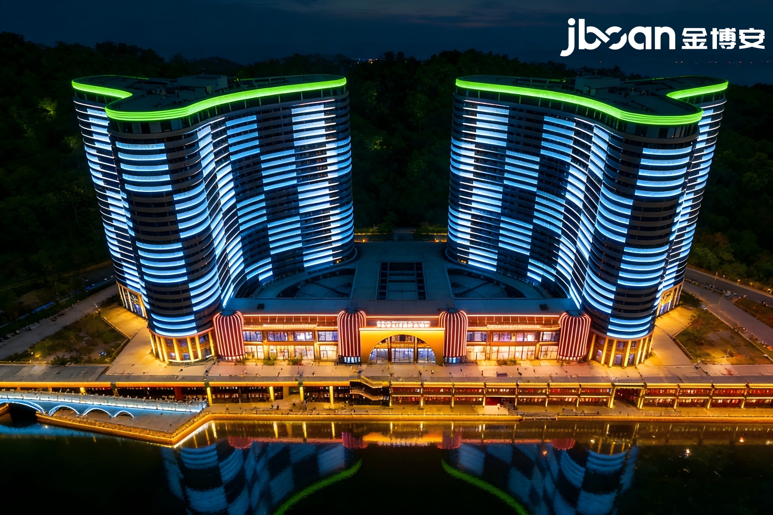 长兴太湖龙之梦古镇大酒店夜景亮化工程