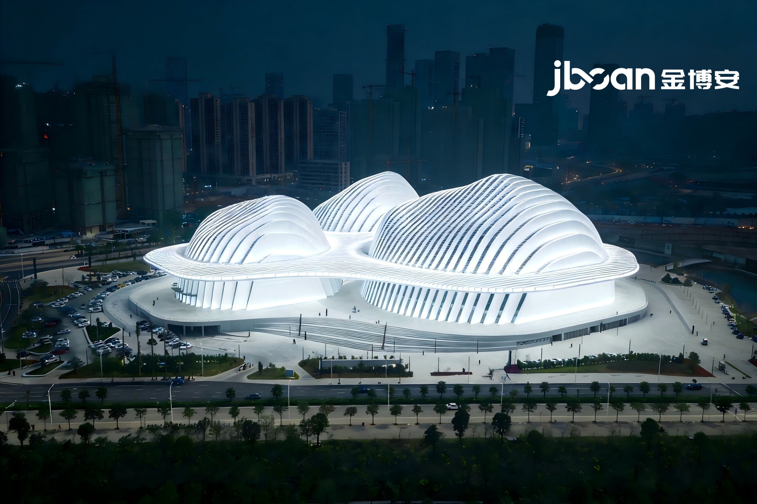 金博安4000K柔性DMX512洗墙灯：点亮广西文化艺术中心的光影诗章